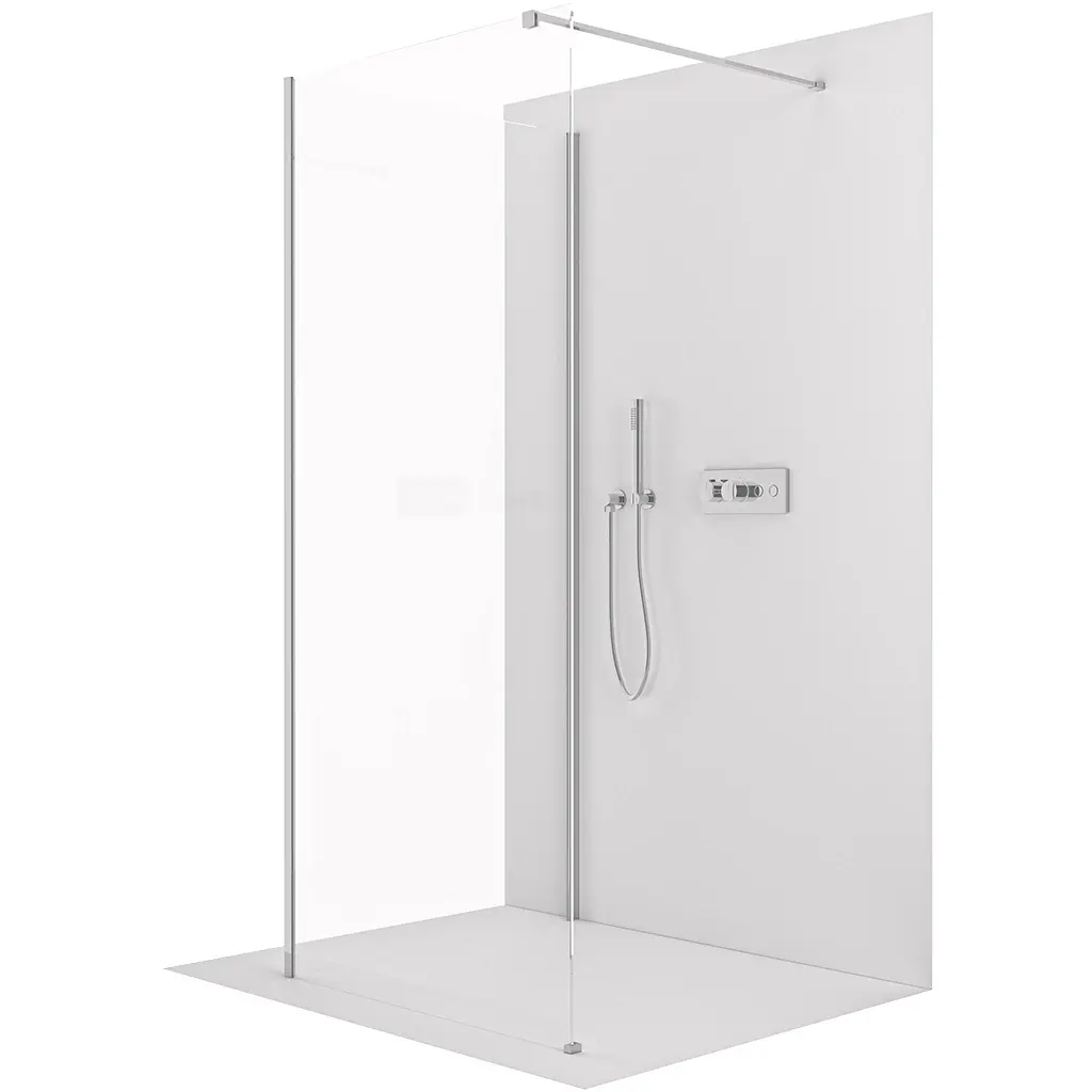 CERANO Sprchová zástěna Walk-in Onyx Corner Cube L/P 8 mm hranatá vzpěra chrom, transparentní sklo 110x60x200  CER-8050BD712252