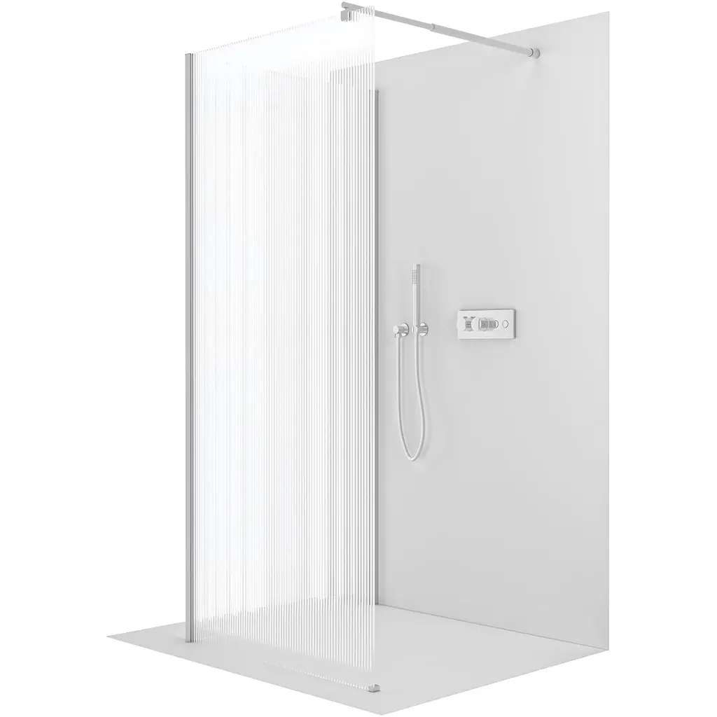 CERANO Sprchová zástěna Walk-in Onyx Corner Round L/P 8 mm kulatá vzpěra chrom, rýhované sklo 120x80x200  CER-8050BD71868