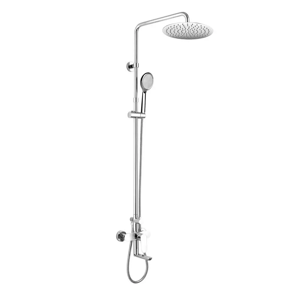 Mereo Viana vanová baterie s talířovou kulatou slim sprchou ø 250 mm, nerez CBE60101SC2