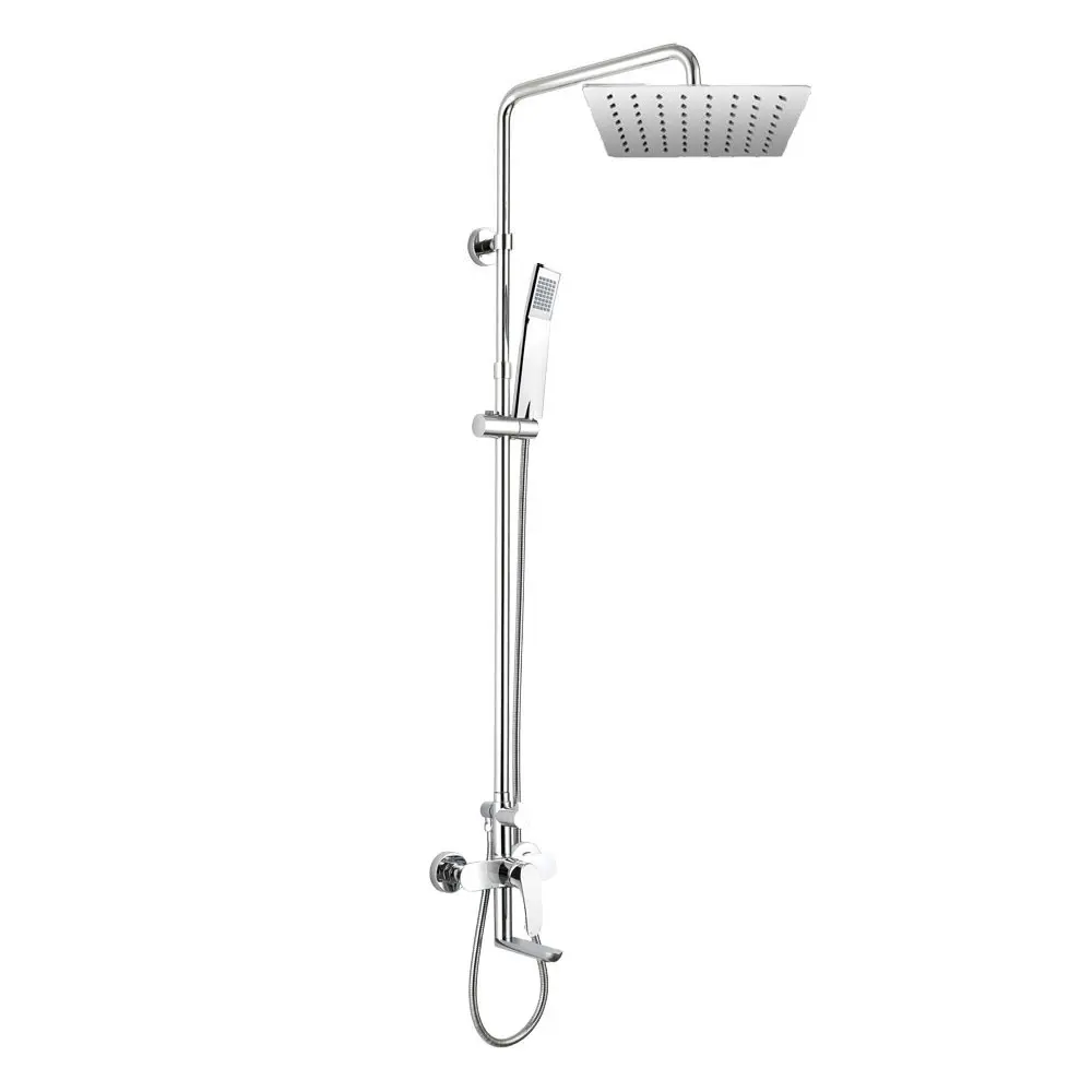 Mereo Eve vanová baterie s talířovou hranatou slim sprchou 250x250 mm, nerez CBE60101SDE2