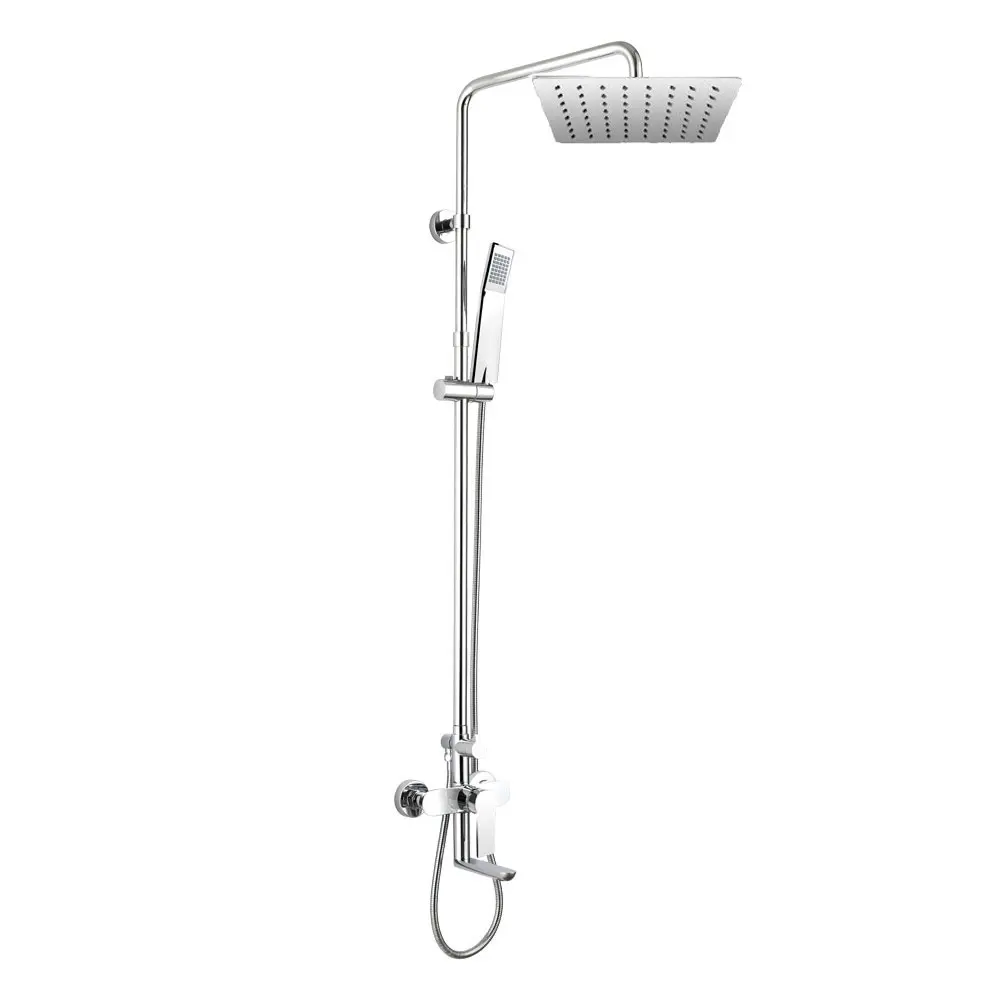 Mereo Dita vanová baterie s talířovou hranatou slim sprchou 250x250 mm, nerez CBE60101SDD2