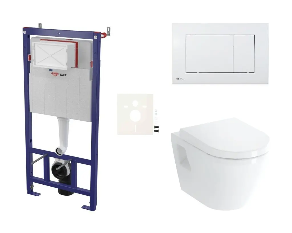Cenově zvýhodněný závěsný WC set SAT do lehkých stěn / předstěnová montáž + WC VitrA Integra SIKOSSINTSC20K SIKOSSINTSC20K