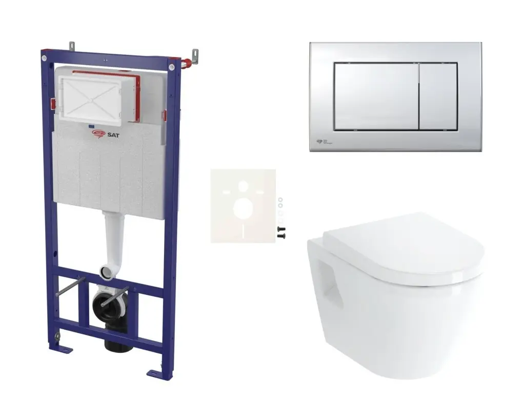 Cenově zvýhodněný závěsný WC set SAT do lehkých stěn / předstěnová montáž + WC VitrA Integra SIKOSSINTSC21K SIKOSSINTSC21K