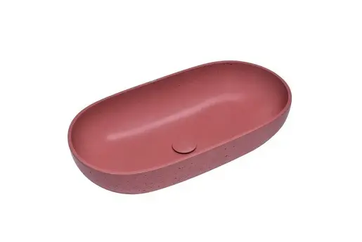 Umyvadlo na desku SAT Cemento 65x35 cm terakota bez přepadu CEM6535T CEM6535T