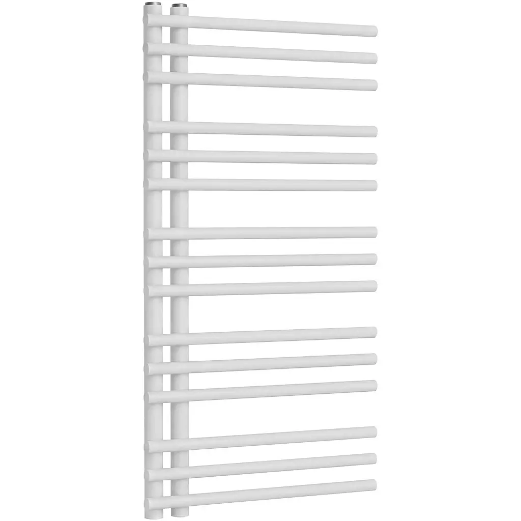 Koupelnový radiátor Burke - L/P - asymetrické připojení 50mm - 348 W - bílá lesklá - 900x500 mm