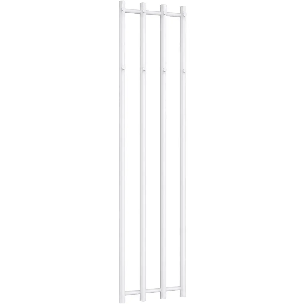 Koupelnový radiátor Bertini - háčky na ručníky - boční připojení - 380 W - bílá lesklá - 1400x351 mm