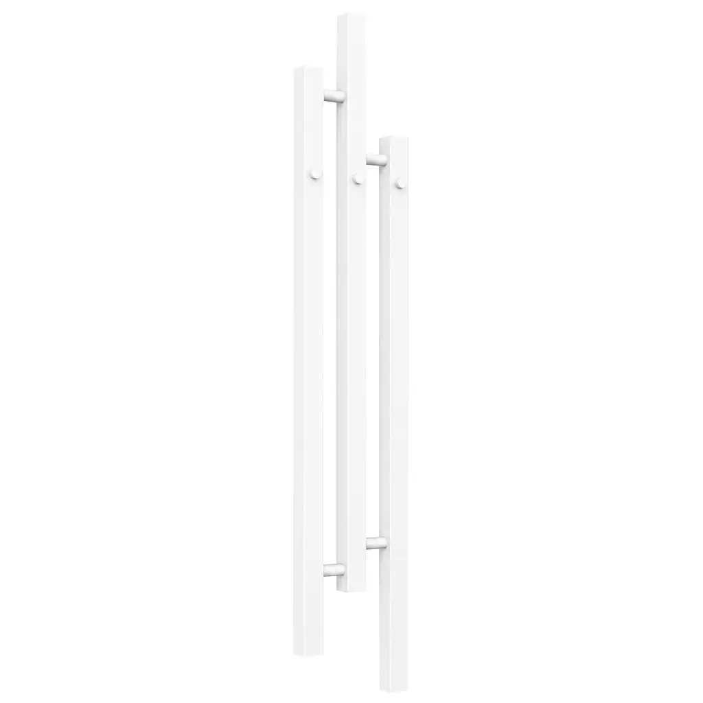 Koupelnový radiátor Fabiano - háčky na ručníky - boční připojení - 251 W - bílá lesklá - 1200x220 mm