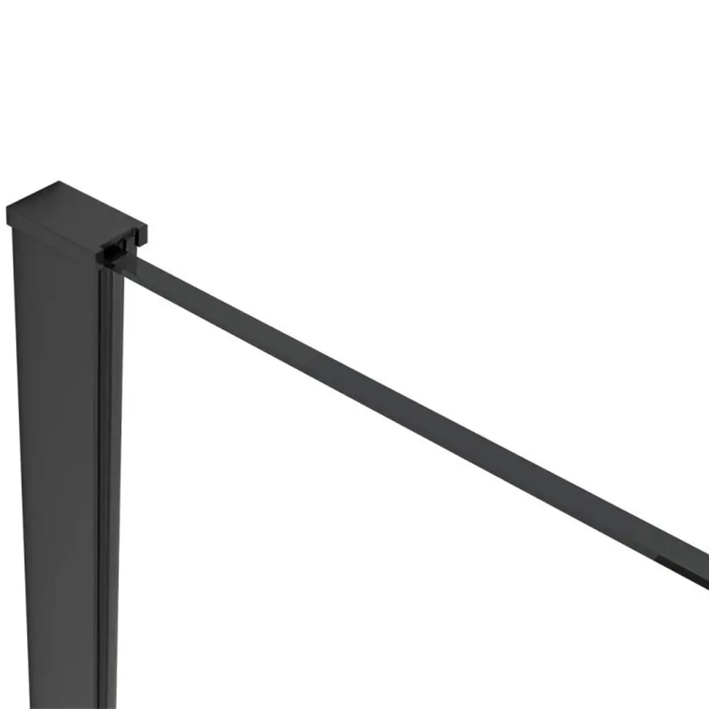 CERANO Profil pro sprchové zástěny Walk-in Onyx Half 8 mm černá matná 15 mm CER-676783