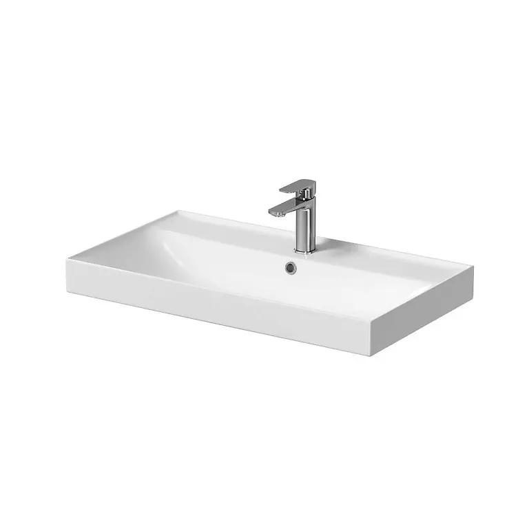 Nábytkové umyvadlo Cersanit Larga 81x46 cm otvor pro baterii uprostřed K120-010 K120-010