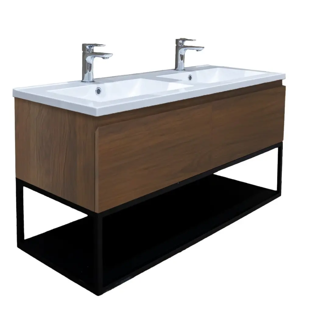 Koupelnová skříňka s umyvadlem SAT B-Way 119x30x45 cm ořech mat BWAY120NUTU BWAY120NUTU