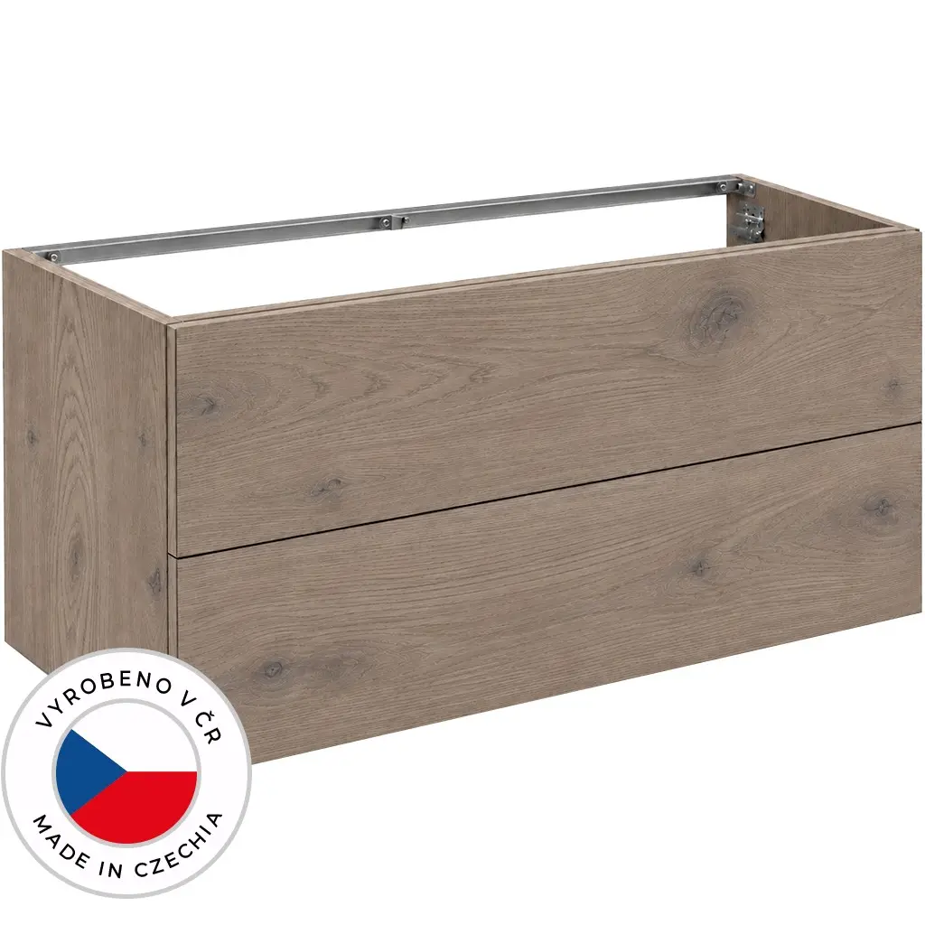 CERANO Koupelnová skříňka pod umyvadlo Adele TIP-ON otevírání dub Cannolo Cremona 120x60x44,8 CER-069095