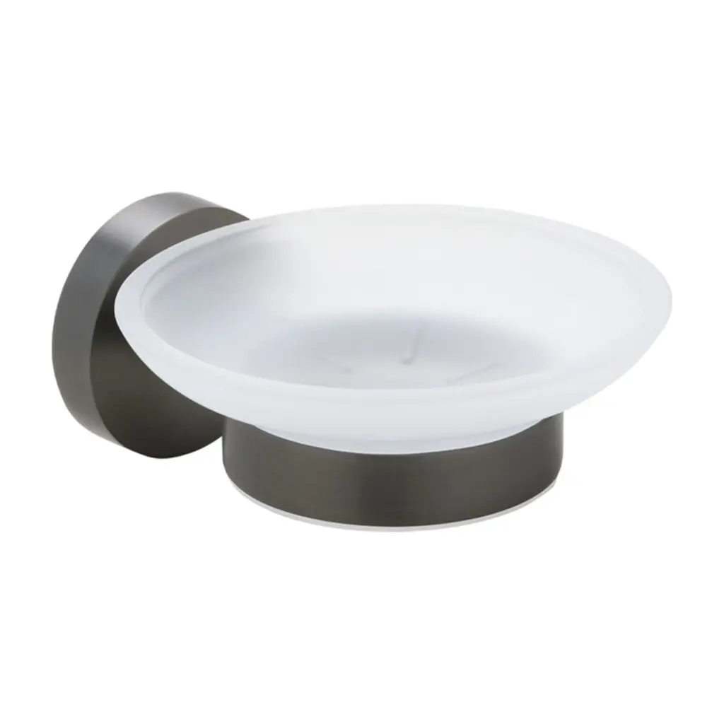 SAPHO X-ROUND GUN METAL mýdlenka, mléčné sklo, gun metal XR803GM