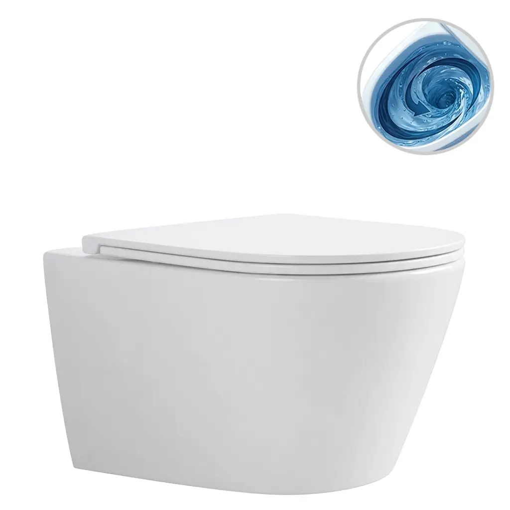 CERANO WC závěsné Toluco, Vortex vírové splachování bez sedátka bílá lesklá 49,5x36,5  CER-667763