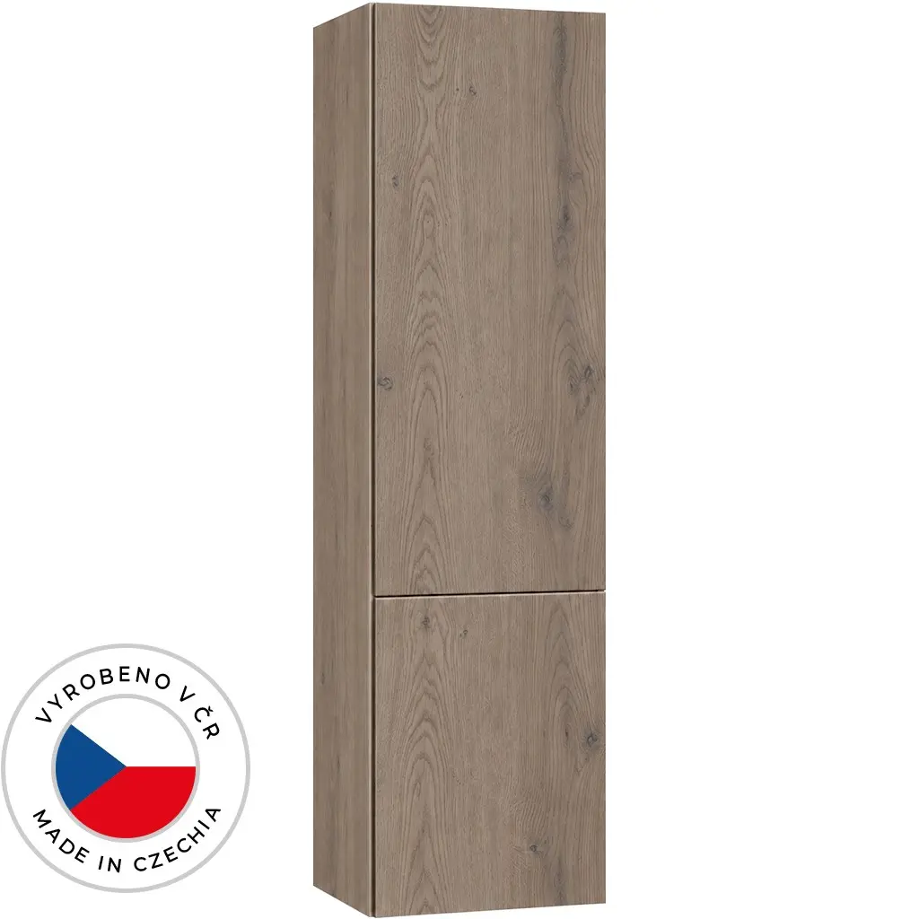 CERANO Koupelnová vysoká skříňka Adele TIP-ON otevírání dub Cannolo Cremona 45x180x33 CER-356425