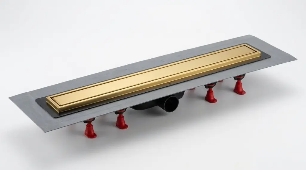 Sprchový žlab SAT Aurum 75 cm broušená zlatá mat plný SATZLAB80BG SATZLAB80BG