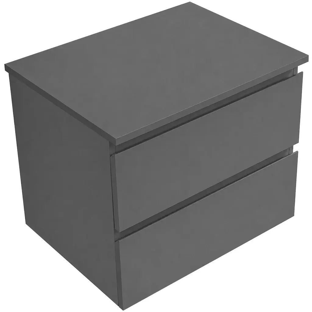 CERANO Koupelnová skříňka Carole antracitová + deska pod umyvadlo Navira Slim 18 mm 60x49,8x46  CER-038047