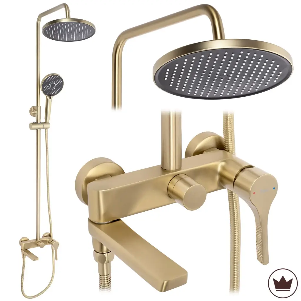 REA Sprchový set PREMIUM Maxim Brush Gold REA-P7065