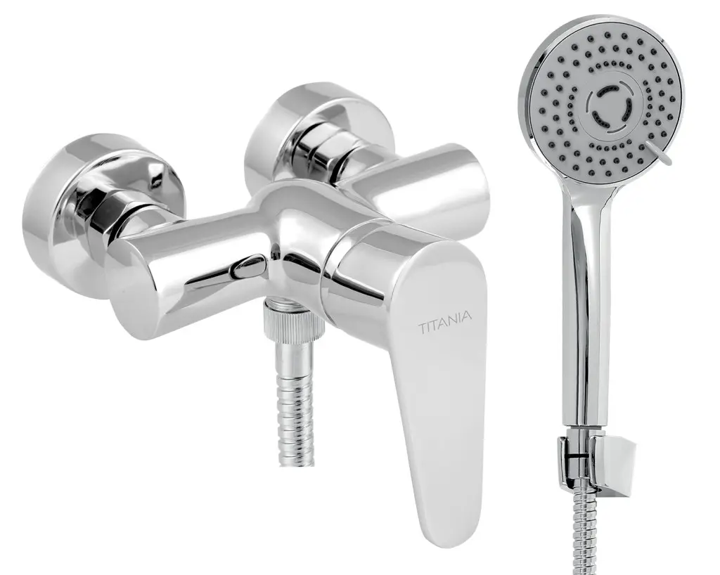 NOVASERVIS Sprchová nástěnná baterie Titania Fresh FLOW, 100 mm, chrom 96065,0E