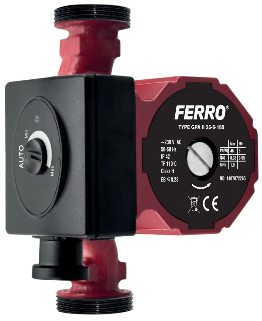 Ferro oběhové elektronické čerpadlo pro topení 25-60/180MM (Novaservis)