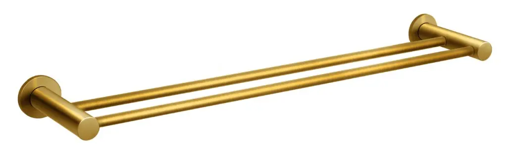 NOVASERVIS Dvojitý držák ručníků SMILE 600 mm, kartáčované zlato ASM10BG