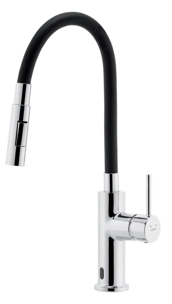 NOVASERVIS Dřezová senzorová baterie s flexi ram. Distanza, černá-chrom BDZ4B