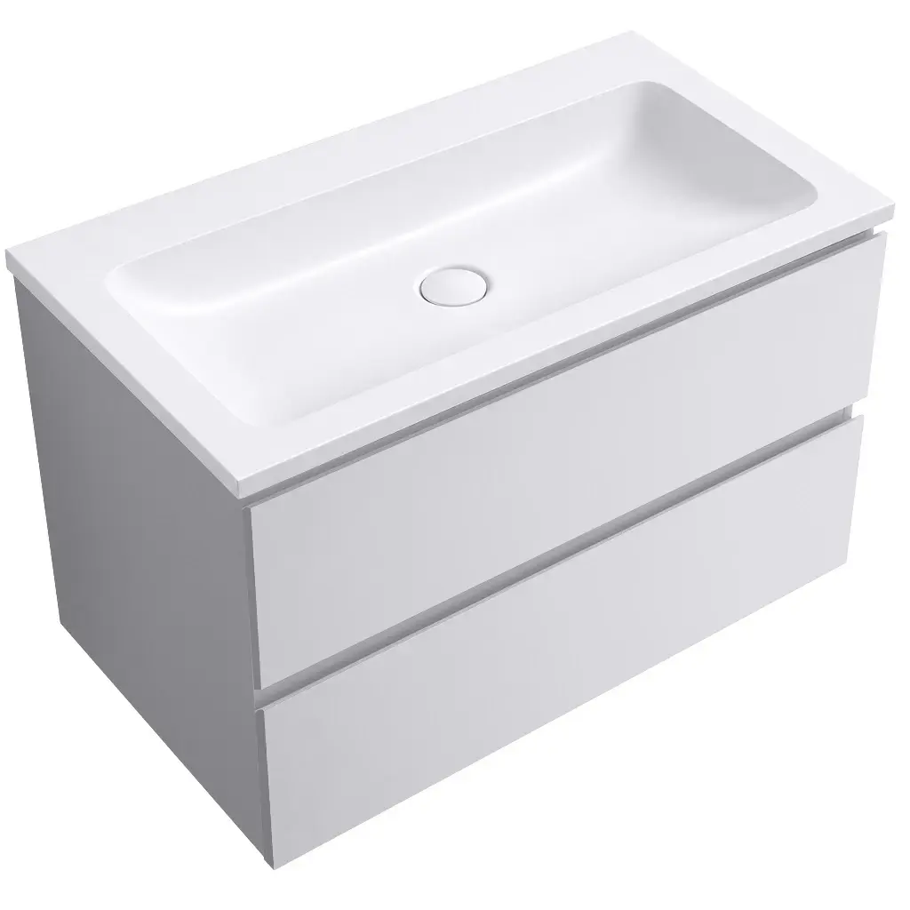 CERANO Koupelnová skříňka Carole bílá matná + umyvadlo z lit. mramoru Amati bílá matná 100,8x49,5x46,8  CER-211851