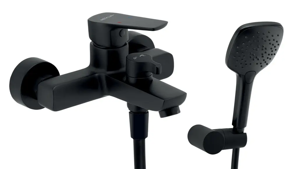 Novaservis Vanová nástěnná baterie METALIA 58 ECO, 150 mm, černá