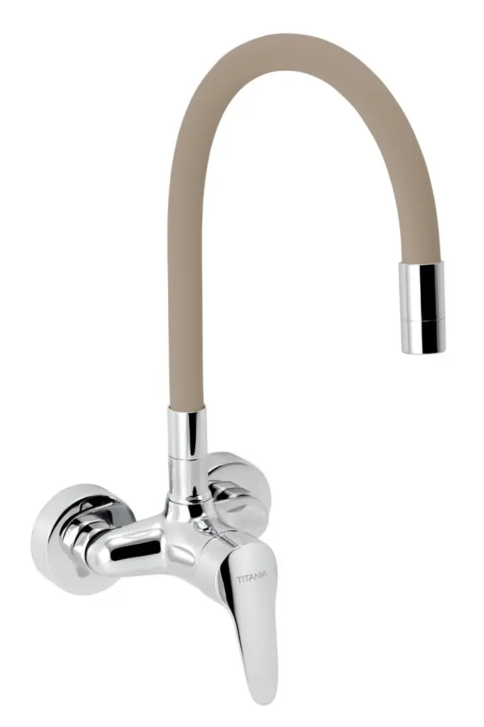 NOVASERVIS Dřezová baterie s elastickým ramenem 100mm, béžová-chrom 94484,0BE