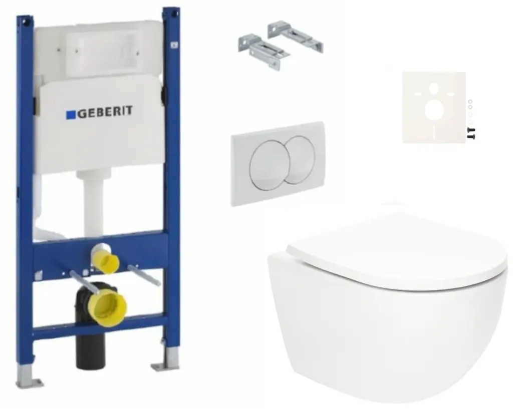 Závěsný WC set Geberit do lehkých stěn / předstěnová SAT Fusion SIKOGSTORFUD01 SIKOGSTORFUD01