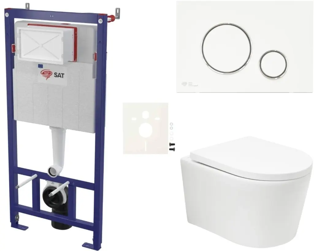 Závěsný WC set do lehkých stěn / předstěnová SAT BREVIS SIKOSSBRTOR70KECO SIKOSSBRTOR70KECO