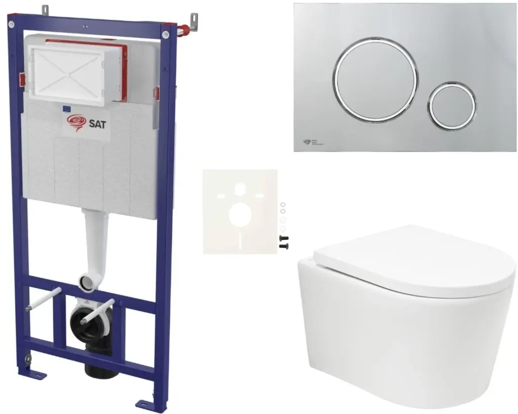 Závěsný WC set do lehkých stěn / předstěnová SAT BREVIS SIKOSSBRTOR71K SIKOSSBRTOR71K