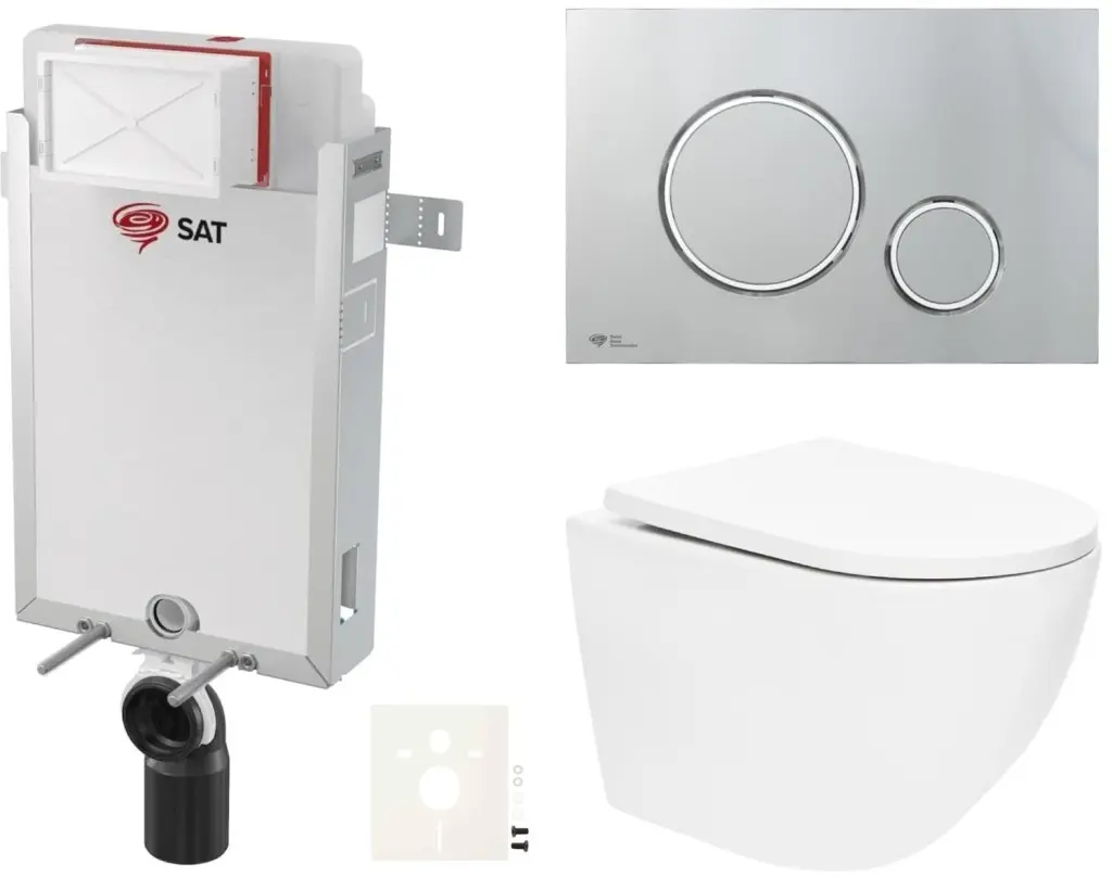 Závěsný WC set k zazdění SAT SIKOSZTOR6771 SIKOSZTOR6771