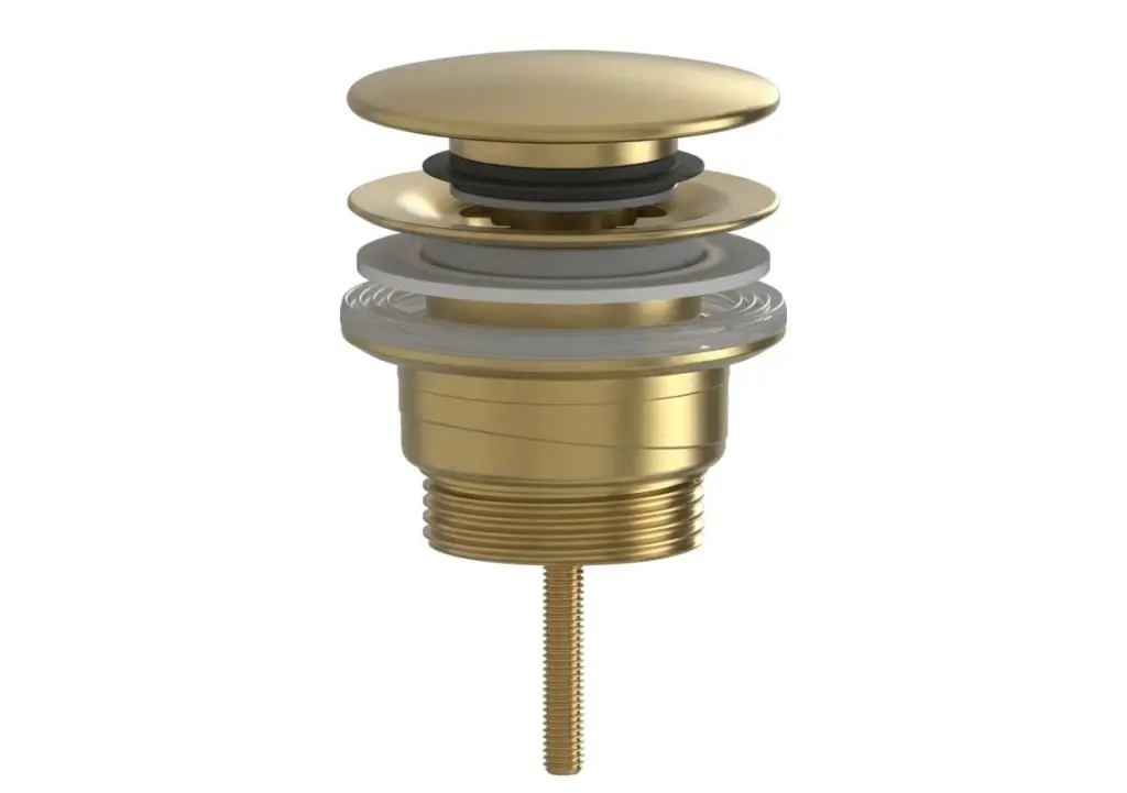 Výpusť k umyvadlu 5/4 SAT Aurum 7,2 cm, zlatá matná, plast SATAUCCBG SATAUCCBG
