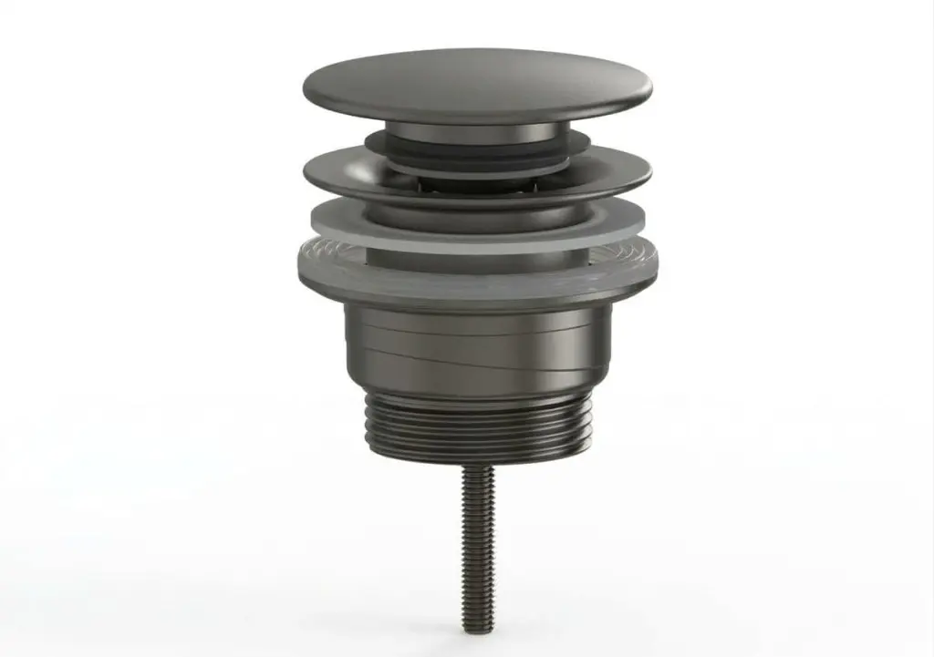 Výpusť k umyvadlu 5/4 SAT Aurum 7,2 cm, gun metal matná, plast SATAUCCBGM SATAUCCBGM