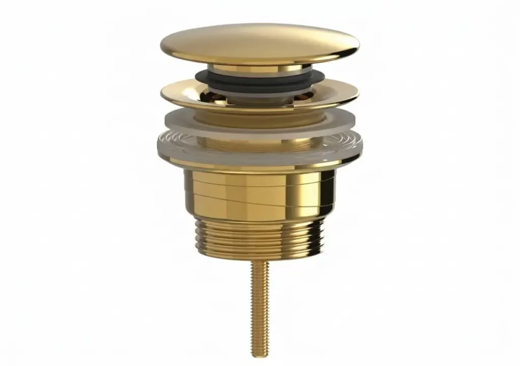 Výpusť k umyvadlu 5/4 SAT Aurum 7,2 cm, zlatá lesklá, plast SATAUCCG SATAUCCG