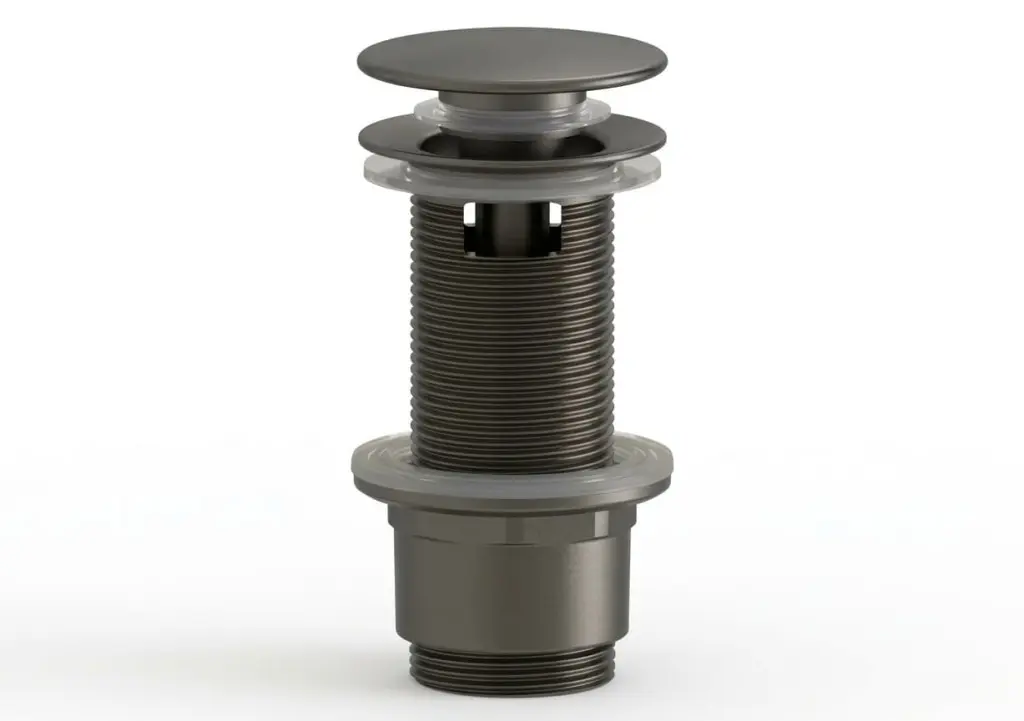 Výpusť k umyvadlu 5/4 SAT Aurum 7,2 cm, gun metal matná, plast SATAUCCXBGM SATAUCCXBGM