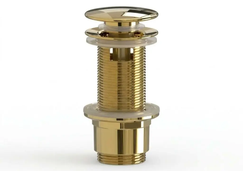 Výpusť k umyvadlu 5/4 SAT Aurum 7,2 cm, zlatá lesklá, plast SATAUCCXG SATAUCCXG