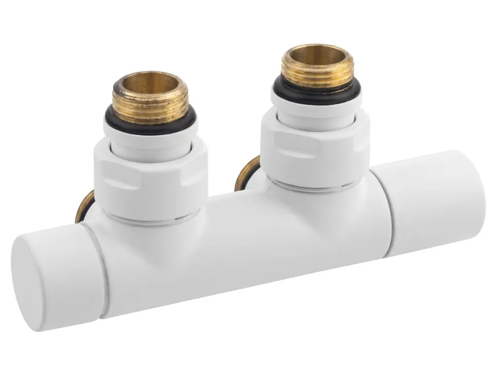 SAPHO TWIN připojovací sada ventilů pro středové připojení, bílá CP4101W