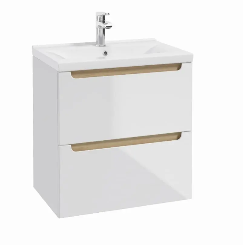 Koupelnová skříňka s umyvadlem Naturel Stilla 60x60x45 cm bílá STILLAD06056U3 STILLAD06056U3