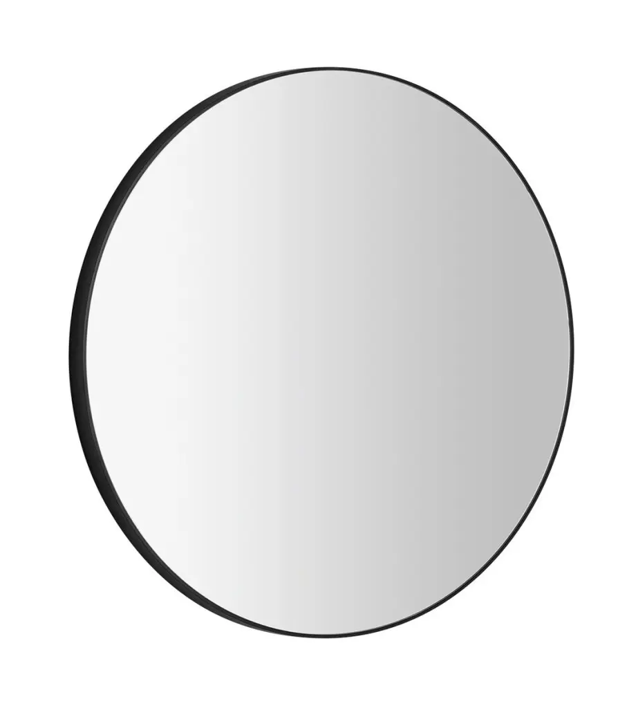 Gedy Kulaté zrcadlo v plastovém rámu o 60cm, černá