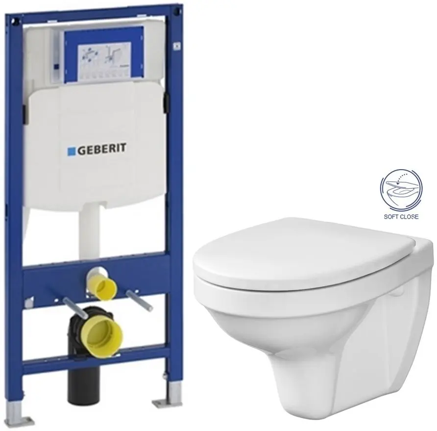 GEBERIT Duofix bez tlačítka + WC CERSANIT DELFI + SOFT SEDÁTKO 111.300.00.6 DE2