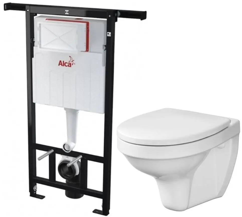 Předstěnový instalační systém bez tlačítka + WC CERSANIT DELFI + SEDÁTKO AM102/1120 X DE1