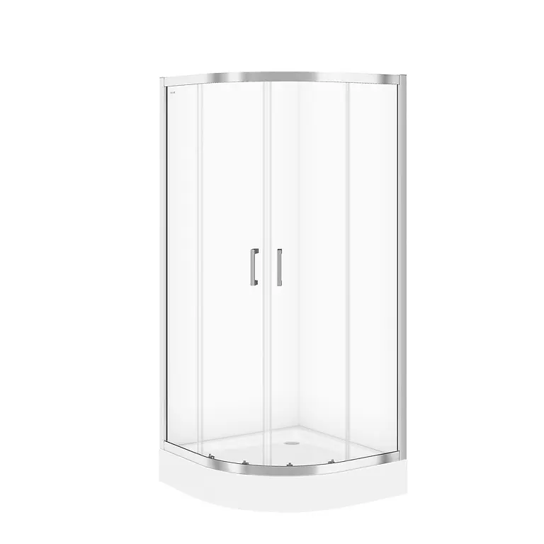 CERSANIT - Sprchový kout BASIC čtvrtkruh 90x185, posuv, čiré sklo S158-005