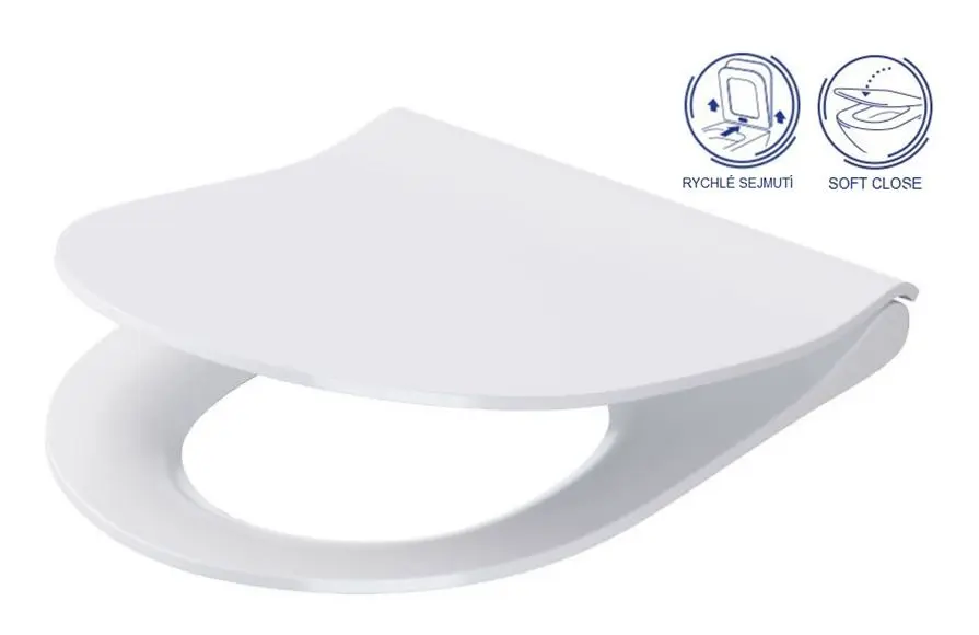 CERSANIT WC sedátko CITY OVAL SLIM antib. OFF EASY jedno tlačítko K98-0146