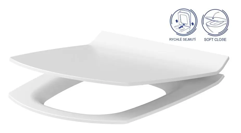 CERSANIT - WC sedátko CARINA SLIM DUROPLAST ANTIB. SC ECO jedno tlačítko K98-0135