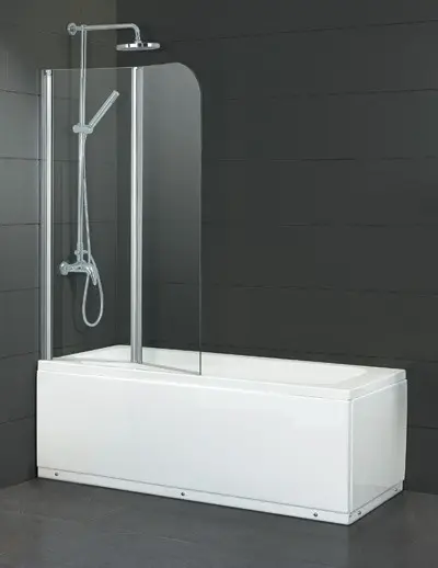 OLSEN SPA Vanová zástěna ALVOR Barva rámu Chrom/Leštěný hliník (ALU), Rozměr A 100, Směr zavírání Univerzální Levé / Pravé, Výplň Čiré bezpečnostní sklo 5 mm BCALVO10CC