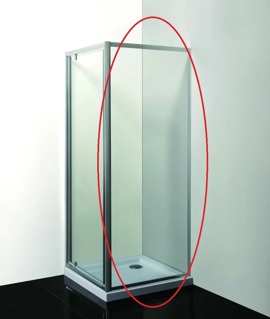 OLSEN SPA Pevná stěna SMART PINA Barva rámu Chrom/Leštěný hliník (ALU), Rozměr A 90, Směr zavírání Univerzální Levé / Pravé, Výplň Čiré bezpečnostní sklo 6 mm OLBPIN90CCBV