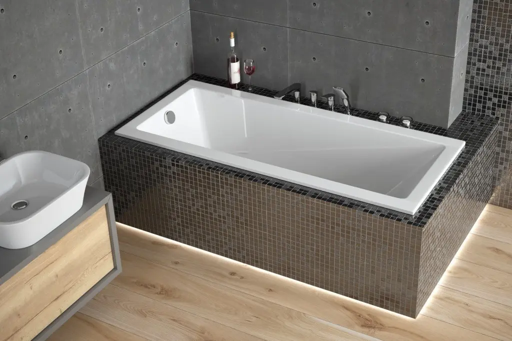 BESCO Obdélníková vana MODERN SLIM Nožičky k vaně S nožičkami, Rozměr vany 150 × 70 VANMOD15SLIM+OLVPINOZ