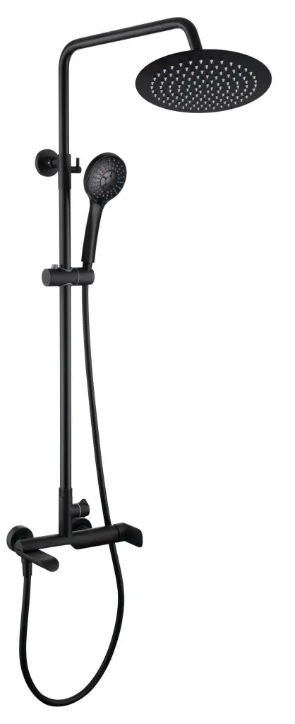 Rubineta Sprchový set s pákovou baterií ULTRA-10 OLO BLACK, černá OLBA625123