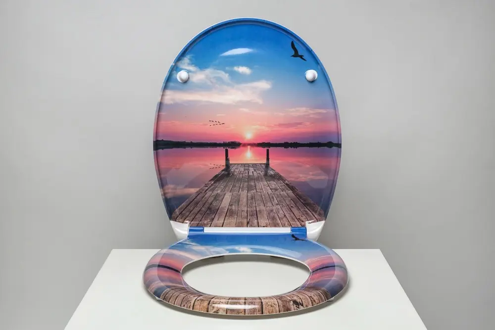 Eisl Sanitär WC prkénko Duroplast Soft Close Sunset Sky 82378